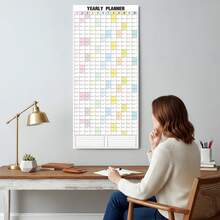 Dry Erase Yearly Wall Planner Calendar, Double-Sided Reusable Annual Calendar With Vertical & Horizontal Layouts, 12 Month Full Year Overview, Large Grid Writing Space & Notes, Wall Hanging Planner For Office, Home & Classroom - Dry Erase Yearly Wall Planner Calendar - View 10