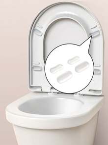 1pc Nano PU Anti-Collision Sticker, Invisible And Transparent, A Noise-Dampening Wonder. Suitable For Toilet Seats And Furniture. - Multicolor - View 2