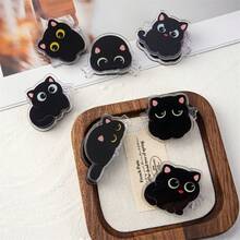 7pcs Black Cat Double-Sided High Definition Memo Clips, Snack Sealing Clips, Butt Clips - Multicolor - View 6