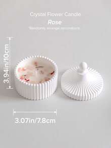 1pc Natural Crystal Dried Flower Scented Handmade Striped Container Candle Gifts, Chakra Crystal Rolling Double Point Healing Energy Yoga Natural Stone - Warm Light - View 16