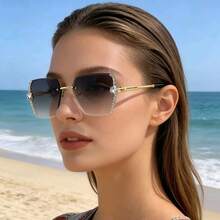 1副女士时尚眼镜，优雅街头风 - 灰色 - 查看 5