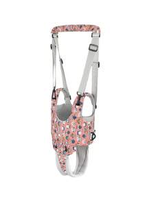 1pc New Baby Walking Assistant Harness, 4-Season Printed Basket-Style Infant Walking Trainer, Multifunctional Baby Walker Vest, Handheld Child Walking Safety Belt, Toddler Walking Training Tool - Pink Floral Owl - View 5