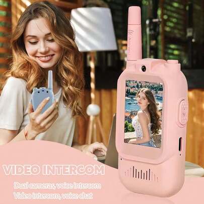 Video Walkie-Talkie Set, Rechargeable Radio Toys With HD Camera & Voice Changer, Suitable For Camping, Hiking, Family Games, Indoor, Outdoor, 350mAh