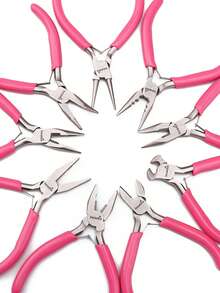1pc Round Concave Pliers Wire Looping Pliers Precision Pliers Wire Bending Tools,Pliers Of Various Styles And Uses,Rustproof For DIY Jewelry Making Hobby Hand Tool - Pink - View 7