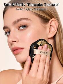 CATKIN 5件套凤凰粉扑套装 - 柔软天鹅绒双层Jiamicell材质粉扑，适用于气垫粉底和粉底液，易于晕染打造无瑕底妆，赠品、旅行、平价好物、旅行必备 - 黑色 - 查看 2