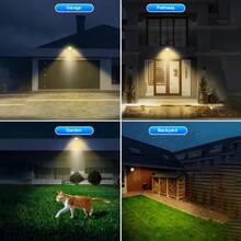 127 LED Split-Type Solar Floodlight With Remote Control Warm Light, 3 Lighting Modes, With Motion Sensor, From Dusk To Dawn, IP65, Easy Installation And Disassembly, Is An Ideal Choice For Driveways, Gardens And Paths. - Warm Light - View 9