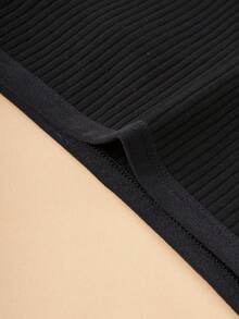 7pcs Women's Sexy Cotton Ribbed Thong Panties, Seamless & Comfortable Underwear - Multicolor - View 7