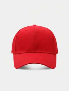 1 szt. Czerwona minimalistyczna czapka baseballowa, regulowana, miękka opaska przeciwpotna, modna, lekka, chroniąca przed słońcem, uniwersalny, klasyczny styl, odpowiednia na spotkania towarzyskie, wakacje, sporty na świeżym powietrzu, do noszenia na co dzień, idealny prezent dla rodziny i przyjaciół - Czerwony - Zobacz 2