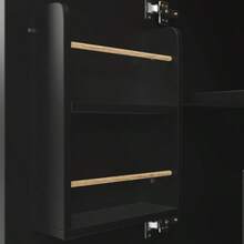 Island Kitchen Unit 120 X 73 (45) X 92 Cm Freestanding Kitchen Shelf Kitchen Trolley And Folding Work Table, With Towel Rail Spice Rack Wine Rack Adjustable Shelf, White/Black - Black - View 1