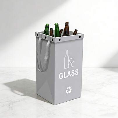 1pc 40L Capacity Outdoor Collapsible Trash Can, Waterproof Storage Bin