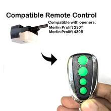 Merlin Prolift 230T 430R M832 M842 M844 车库门遥控器替换件 433MHz 4键滚动码开门器发射器 - 綠色 - 查看 4