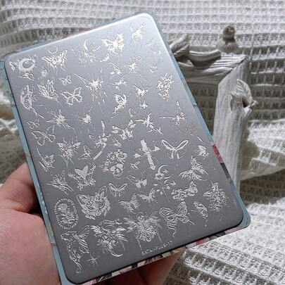 Nail Art Stamping Plate, Butterfly Pattern Nail Stamping Template, Liquid Nail Polish Stamping Plate, Nail Art Stamping Tools