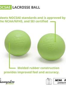Champion Sports - Pelotas Oficiales de Lacrosse - Varios Colores en Paquetes de 1, 2, 3, 6 y 12 - Verde - Ver 4