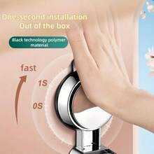 Adjustable Suction Cup Shower Head Holder - No-Drill, Removable Bathroom Accessory For Easy Installation - Light Grey - View 7