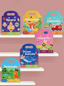 Reusable Sticker Book, Early Education Stickers For Children, Multi-Scene Silent Sticker Book, Ideal Christmas & New Year Gift - Multicolor - View 3