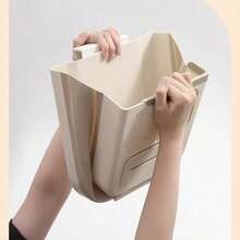 New Foldable Trash Can, Kitchen Garbage Can Without Drilling, Wall-Mounted Cabinet Door Trash Can, Foldable Bathroom Storage Bin. Wall-Mounted Foldable Trash Can, Kitchen Wall-Mounted Trash Can. Foldable Storage, No Need To Bend Over, Suitable For Any Cabinet, 10L Heavy-Duty Load-Bearing Without Deformation. - Multicolor - View 3