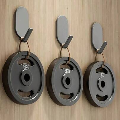 1pc/5pcs Heavy Duty ABS Adhesive Hook | No Drilling Required, Waterproof Wall Installation, Strong Load-Bearing Capacity, Wall Decoration Hook, Does Not Damage The Wall, Suitable For Bathrooms And Toilets, Multifunctional Wall Mounted Hanger, Used For Hanging Clothes, Towels, Bathrobes, Bathroom Accessories