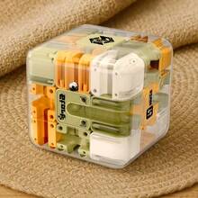 3D Labyrinth Cube Puzzle - Advanced Brain Teaser Maze Ball With 100+ Challenges, Spatial Logic Training Toy For Stress Relief & Focus Development, STEM Gift For Adults & Teens - 彩色 - 查看 6