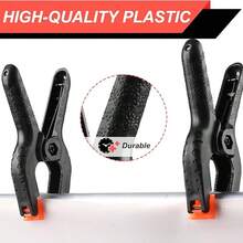 12pcs 3Inches Large Heavy Duty Clamps, Woodworking Tools, Handheld Clips For Home Use, Spring Clamp, Powerful Clip For Fixing, Tools For Men - Black - View 3