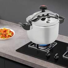 11l/11.62 Qt Stainless Steel Pressure Cooker, Multi-Functional Cooking Pot With Thickened Wall, Stainless Steel Pressure Canner, Large Capacity, Commercial Pressure Cooker Clamp On Type, Works On All Stovetops - Silver - View 7