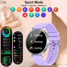 Ceas inteligent unisex la modă de 1,53" cu apeluri, primire mesaje, numărare pași, urmărire calorii, moduri multi-sport, alarmă, telecomandă muzicală, setări personalizabile pentru cadran - Roz - Vizualizare 3