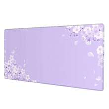 1个柔软可爱的淡紫色樱花鼠标垫，营造治愈少女氛围的桌面垫，大号防滑办公及游戏键盘垫 - 長方形 - 查看 4