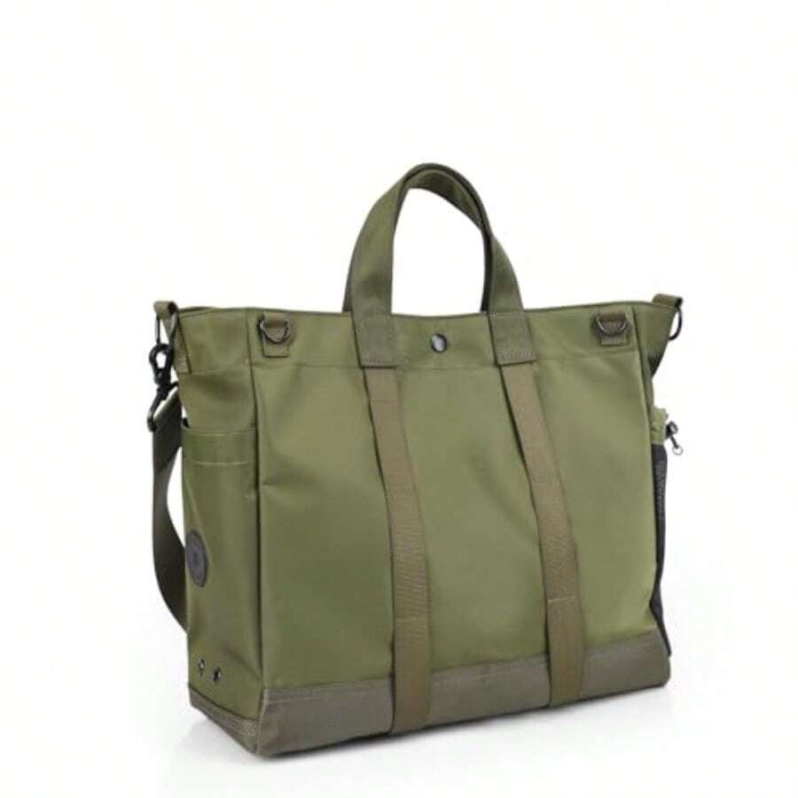 CY Travel Inspira Bolsa Tote para Laptop 15.6 Pulgadas Gran Capacidad Correa Desmontable para Bandolera Incluida Organizador Integrado Ideal para Trabajo Viajes Escuela y Uso Diario - VerdeMediano - Ver 1