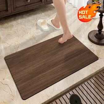 A Farmhouse-Style Mat With A Wind And Wood Grain Design, A Super Absorbent And Non-Slip Silica Gel Mat, Featuring A Modern Color Design With Excellent Water Absorption And Stain Resistance. The Bottom Is Designed With Anti-Slip Texture To Prevent The Mat From Moving Or Sliding. Suitable For Bathroom And Kitchen Entrances, As Well As Hotel Bedroom Lobbies.