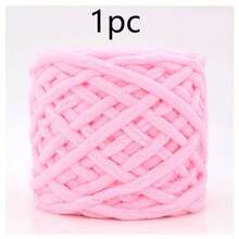 1pc/100g Chunky Single Ply Yarn, Thick Chenille Yarn, Soft DIY Crochet & Knitting Yarn, Suitable For DIY Scarves, Bags, Slippers, Crafts, Blankets, Cushions, Approx. 100g/Pc Fluffy Velvet Yarn, Thick & Soft Chenille Yarn - Multicolor - View 26