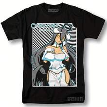 Waifu Anime Shirt Overlord Albedo Waifu Senpai Manga Graphic T-Shirt - 黑色9 - 查看 7