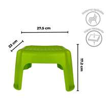 2 piezas de bancos de plástico multiusos para niños, colores surtidos - Multicolor - Ver 5