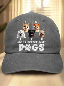 Custom-Made Personalized Hats, Featuring Multiple Names And Photos, Custom Pet Photos, Dog Photos, A Retro Washed Style, Five Color Options. Perfect For Dads, Father's Day Gifts, Birthday Gifts, And Stylish Items. Gifts For Pet Lovers - Multicolor - View 28