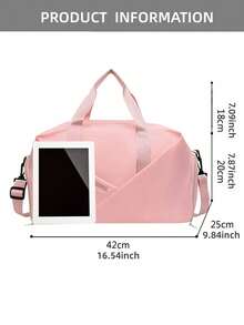 男女通用运动健身包，带鞋仓，可作单肩包或旅行手提包 - 彩色 - 查看 11