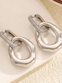 一对时尚夸张、大气、高端的不规则圆形耳环，尽显女性气质，个性十足，高端大气，适合日常佩戴。 - 耳環 - 查看 6