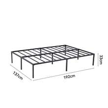 MCC Direct Black Florence Metal Bed Frame, 33cm High With Spacious Underbed Storage, Steel Slat Support, Easy Assembly, Noise-Free, No Box Spring Required - Black - View 2