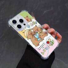 かわいいカピバラ磁気電話 17 16e 16 15 14 13 12 11 Pro X XR XSMAX 8 Plus に適しています 落下防止 透明ソフトバックカバー、耐衝撃性カバー、落下防止、高品質、軽量素材、ユーザークリスマス電話ケース電話 17 ギフトスタッフ飾り - クリア - チェックする 2