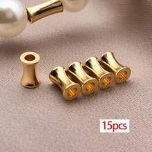 15pcs Bamboo Stick Shaped Brass Beads Real 18K Gold Plated Tube Loose Spacer Beads For DIY Jewelry Necklace Bracelet Making Supplies Craft - Multicolor - View 11