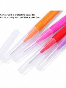 HMQ beauty 20PCS Eyelash Brush With Lid, Dust-Proof, Reusable Eyebrow Comb, Makeup Cleaning Brush Tool - Multicolor - View 4