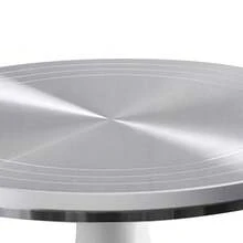 10 Inch Revolving Cake Decorating Stand Professional Aluminum Alloy Cake Turntable for Home Cake Decorating Supplies White - Blanco - Ver 5