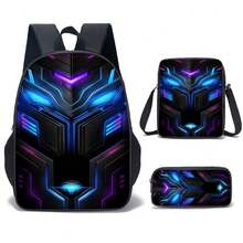 Ba lô phong cách Cyberpunk thường ngày dành cho học sinh, ba lô đi học bằng polyester bền chắc với ngăn đựng laptop, dây đeo vai có đệm điều chỉnh được và khóa kéo chắc chắn, phù hợp cho công việc, du lịch, chơi game - Ba lô thời trang unisex, món quà lý tưởng (Bền và nhẹ) - Nhiều màu - Xem 13