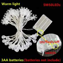 1pc 10/20/40/80 LED Crystal Ball String Lights, Warm White, Battery Operated, For Holiday Party, Romance, Bedroom, Home & Tent Decor