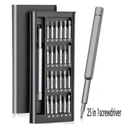 25pcs Precision Screwdriver Set, Multi-Functional Repair Tool Kit, Suitable For Smartphones And Tablets, Plastic, Various Tip Shapes, Non-Electric - Essential Electronics Disassembly Tool