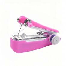 1台迷你手动缝纫机 - 创意缝纫机，便携式手缝工具，无线手持式缝纫机，适用于布料修补，小巧便携，适合旅行和居家使用，操作简便，是快速维修和DIY项目的理想之选，轻巧紧凑，是初学者和缝纫爱好者的必备工具。