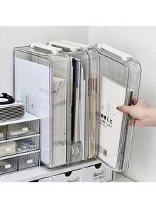 Hộp đựng thẻ ID và tài liệu chống bụi để bàn, hộp đựng hồ sơ A4 dùng trong gia đình, văn phòng, tài chính, bảo quản chứng chỉ, phòng khách, phòng học, phòng ngủ, để bàn, lưu trữ thẻ ID, sắp xếp tài liệu, bảo quản chứng chỉ, chống ẩm, chống bụi, quà tặng tân gia, văn phòng, sinh nhật, ngày lễ, gia đình, quà tặng văn phòng - Trong sáng - Xem 8