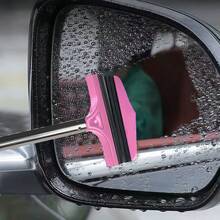 1pc Extendable Car Rearview Mirror Windshield Wiper, 98cm Long Handle Auto Cleaning Tool, Easily Removes Fog, Water Stains On Glass - 1pc Pink Telescopic Wiper - View 10