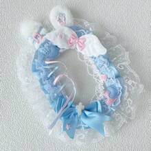 1pc Cute & Sweet 9-Slot Lace Photo Card Holder, Handmade DIY Finished Product Display Card Brick, Bow Plush Rabbit Ear Angel Wing Heart 2D Cartoon Anime Game Character Gachapon Card Sleeve, Celebrity Fan Collection B8 Card 3-Inch Photo Display Storage Card Sleeve, Fandom Transparent Pouch Lolita Card Sleeve - Multicolor - View 7