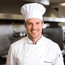 Sdfvsdg 3 Pack Adult Chefs Hat Adjustable Elastic Baker Kitchen Cooking Chefs Cap - trắng - Xem 6