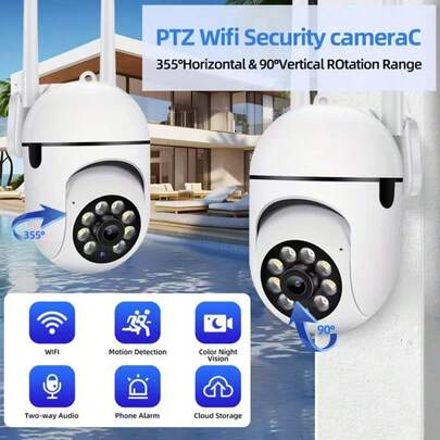 Bộ 1/2 camera an ninh thông minh không dây với độ phân giải 1080P Full HD, tầm nhìn ban đêm, WiFi không dây, âm thanh hai chiều, xoay/nghiêng/thu phóng, theo dõi chuyển động, thích hợp để giám sát người già và thú cưng, quà tặng Giáng sinh và Lễ Tạ ơn tuyệt vời.