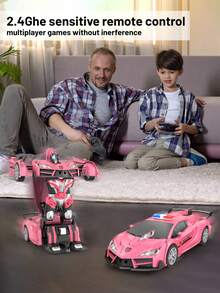 1pc 2.4GHz Transformable Remote Control Car, Transforming RC Robot Car, One-Key Transformation 360° Rotation And Drift Car Toy Gift, Suitable For 3-5, 4-7, 8-12 Years Old Boys, Birthday Gift, New Year Gift, Gift Exchange, Easter Gift - Multicolor - View 4