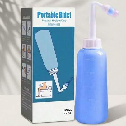 1 pieza Botella de higiene personal a prueba de fugas, cuidado posparto y perineal - Bidé portátil - Rociador de bidé de viaje portátil para mujeres u hombres - Botella rociadora de chorro de mano para el inodoro